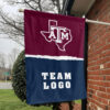 Aggies vs Custom Team House Divided Flag, NCAA College Rivalry Flag 1 Aggies vs Custom Team House Divided Flag, NCAA College Rivalry Flag