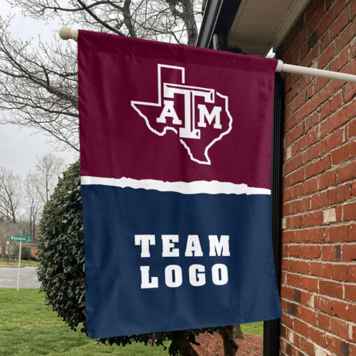 Aggies vs Custom Team House Divided Flag, NCAA College Rivalry Flag Aggies vs Custom Team House Divided Flag, NCAA College Rivalry Flag
