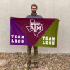 Aggies vs Custom Team House Divided Flag, NCAA Custom Flag 2 Aggies vs Custom Team House Divided Flag, NCAA Custom Flag