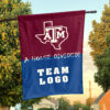 Aggies vs Custom Team House Divided Flag, NCAA House Flag