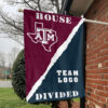 Aggies vs Custom Team House Divided Flag, NCAA Rival Flag 1 Aggies vs Custom Team House Divided Flag, NCAA Rival Flag