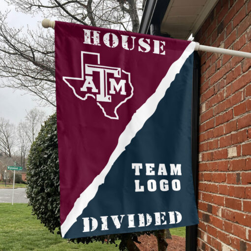 Aggies vs Custom Team House Divided Flag, NCAA Rival Flag Aggies vs Custom Team House Divided Flag, NCAA Rival Flag