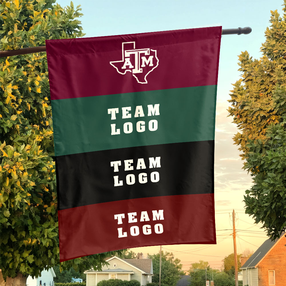 Aggies vs Custom Team House Divided Flag, NCAA Rivalry Flag Aggies vs Custom Team House Divided Flag, NCAA Rivalry Flag