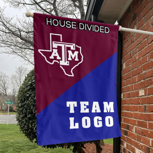 Aggies vs Custom Team House Divided Flag, NCAA Spirit Flag Aggies vs Custom Team House Divided Flag, NCAA Spirit Flag