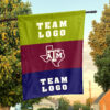 Aggies vs Custom Team House Divided Flag, NCAA Team Flag