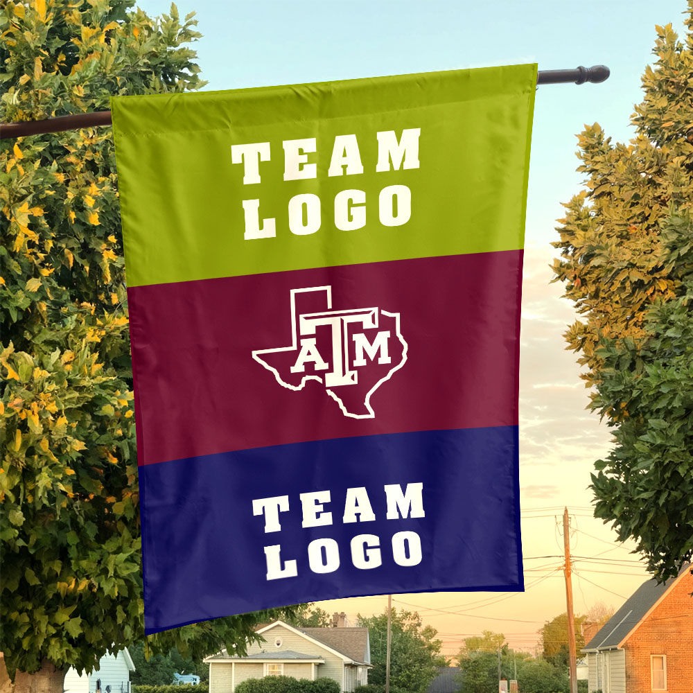 Aggies vs Custom Team House Divided Flag, NCAA Team Flag Aggies vs Custom Team House Divided Flag, NCAA Team Flag