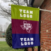 Aggies vs Custom Team House Divided Flag, NCAA Team Flag 1 Aggies vs Custom Team House Divided Flag, NCAA Team Flag
