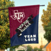 Aggies vs Custom Team House Divided Flag, NCAA Two Team Flag