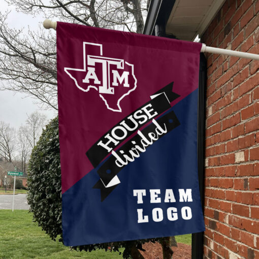 Aggies vs Custom Team House Divided Flag, NCAA Two Team Flag Aggies vs Custom Team House Divided Flag, NCAA Two Team Flag