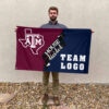 Aggies vs Custom Team House Divided Flag, NCAA Two Team Flag 2 Aggies vs Custom Team House Divided Flag, NCAA Two Team Flag