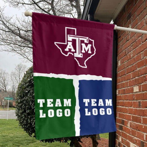 Aggies vs Custom Team House Divided Flag, Personalized College Flag Aggies vs Custom Team House Divided Flag, Personalized College Flag
