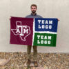 Aggies vs Custom Team House Divided Flag, Personalized College Flag 2 Aggies vs Custom Team House Divided Flag, Personalized College Flag