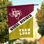 Aggies vs Custom Team House Divided Flag, Personalized Game Day Flag
