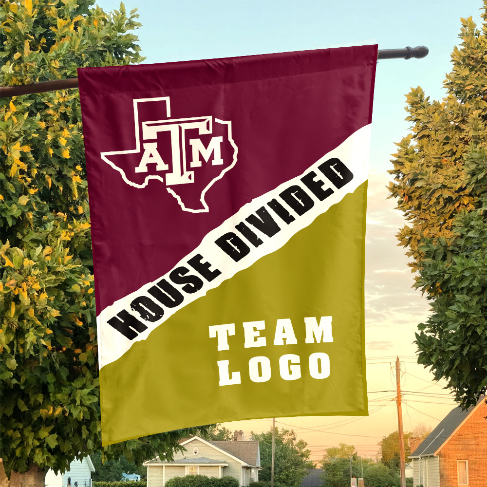 Aggies vs Custom Team House Divided Flag, Personalized Game Day Flag Aggies vs Custom Team House Divided Flag, Personalized Game Day Flag