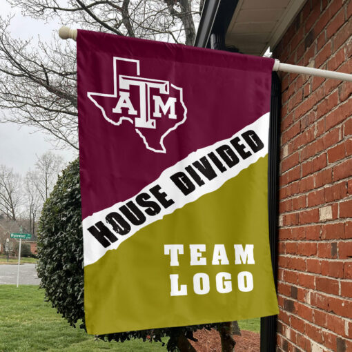Aggies vs Custom Team House Divided Flag, Personalized Game Day Flag Aggies vs Custom Team House Divided Flag, Personalized Game Day Flag