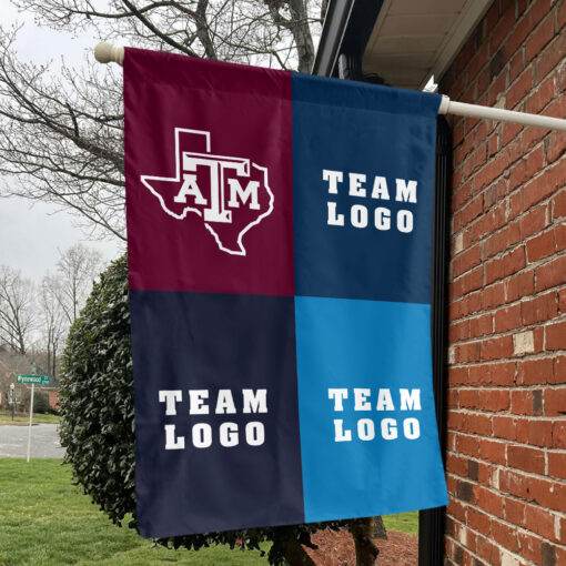 Aggies vs Custom Team House Divided Flag, Personalized NCAA Flag Aggies vs Custom Team House Divided Flag, Personalized NCAA Flag