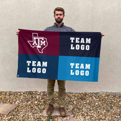 Aggies vs Custom Team House Divided Flag, Personalized NCAA Flag Aggies vs Custom Team House Divided Flag, Personalized NCAA Flag