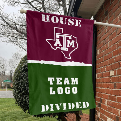 Aggies vs Custom Team House Divided Flag, Personalized Rival Flag Aggies vs Custom Team House Divided Flag, Personalized Rival Flag