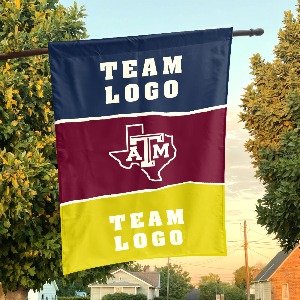 Aggies vs Custom Team House Divided Flag, Personalized Split Flag Aggies vs Custom Team House Divided Flag, Personalized Split Flag