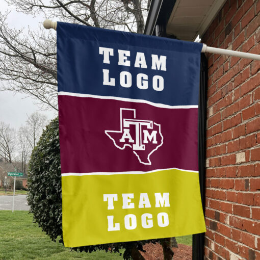 Aggies vs Custom Team House Divided Flag, Personalized Split Flag Aggies vs Custom Team House Divided Flag, Personalized Split Flag