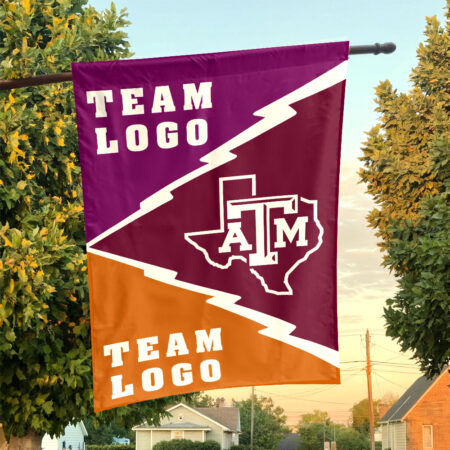 Aggies vs Custom Team House Divided Flag, Personalized Team Flag
