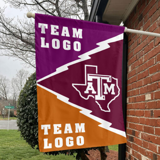 Aggies vs Custom Team House Divided Flag, Personalized Team Flag Aggies vs Custom Team House Divided Flag, Personalized Team Flag