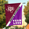 Aggies vs Custom Team House Divided Flag, Personalized Two Team Flag