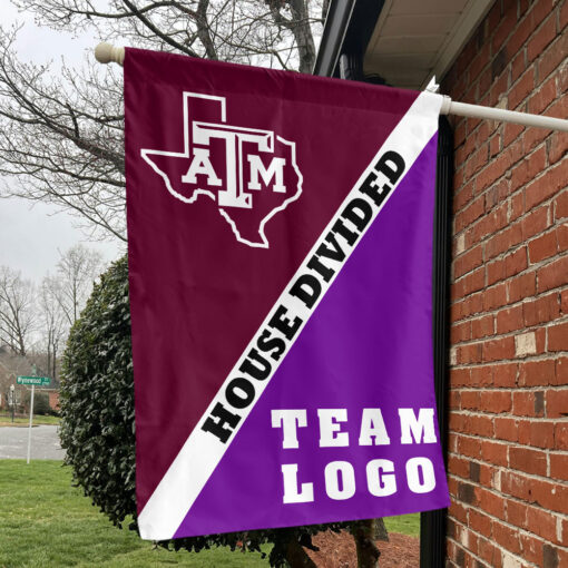Aggies vs Custom Team House Divided Flag, Personalized Two Team Flag Aggies vs Custom Team House Divided Flag, Personalized Two Team Flag