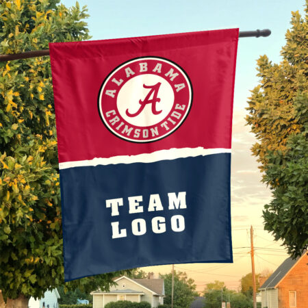 Alabama vs Custom Team House Divided Flag, College Custom Flag Alabama vs Custom Team House Divided Flag, College Custom Flag