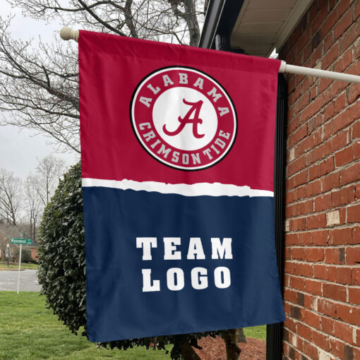 Alabama vs Custom Team House Divided Flag, College Custom Flag Alabama vs Custom Team House Divided Flag, College Custom Flag