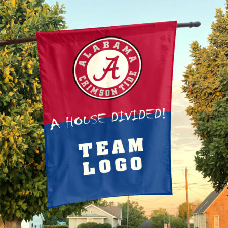 Alabama vs Custom Team House Divided Flag, Custom College Flag Alabama vs Custom Team House Divided Flag, Custom College Flag