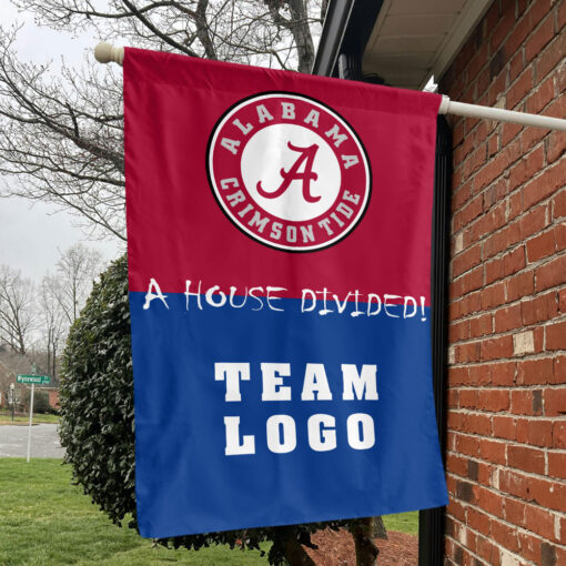 Alabama vs Custom Team House Divided Flag, Custom College Flag Alabama vs Custom Team House Divided Flag, Custom College Flag