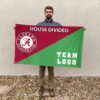 Alabama vs Custom Team House Divided Flag, Custom NCAA Flag 2 Alabama vs Custom Team House Divided Flag, Custom NCAA Flag