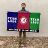 Alabama vs Custom Team House Divided Flag, Custom NCAA Split Team Flag 2 Alabama vs Custom Team House Divided Flag, Custom NCAA Split Team Flag