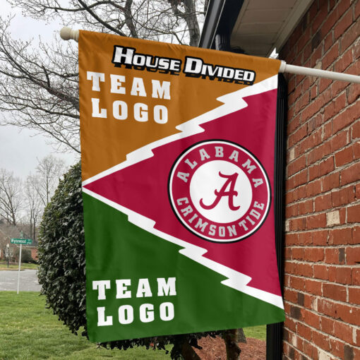 Alabama vs Custom Team House Divided Flag, Custom Rival Flag Alabama vs Custom Team House Divided Flag, Custom Rival Flag