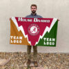 Alabama vs Custom Team House Divided Flag, Custom Rival Flag 2 Alabama vs Custom Team House Divided Flag, Custom Rival Flag