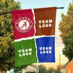 Alabama vs Custom Team House Divided Flag, Custom Rivalry Flag