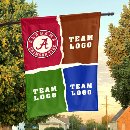 Alabama vs Custom Team House Divided Flag, Custom Rivalry Flag Alabama vs Custom Team House Divided Flag, Custom Rivalry Flag