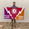 Alabama vs Custom Team House Divided Flag, Custom Split Flag 2 Alabama vs Custom Team House Divided Flag, Custom Split Flag