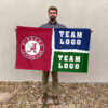 Alabama vs Custom Team House Divided Flag, NCAA College Flag 2 Alabama vs Custom Team House Divided Flag, NCAA College Flag