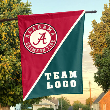 Alabama vs Custom Team House Divided Flag, NCAA College Rivalry Flag