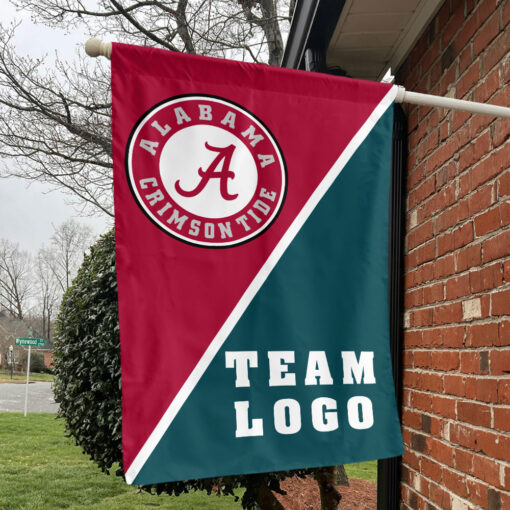 Alabama vs Custom Team House Divided Flag, NCAA College Rivalry Flag Alabama vs Custom Team House Divided Flag, NCAA College Rivalry Flag