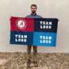 Alabama vs Custom Team House Divided Flag, NCAA Custom Flag 2 Alabama vs Custom Team House Divided Flag, NCAA Custom Flag