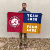 Alabama vs Custom Team House Divided Flag, NCAA House Flag 2 Alabama vs Custom Team House Divided Flag, NCAA House Flag