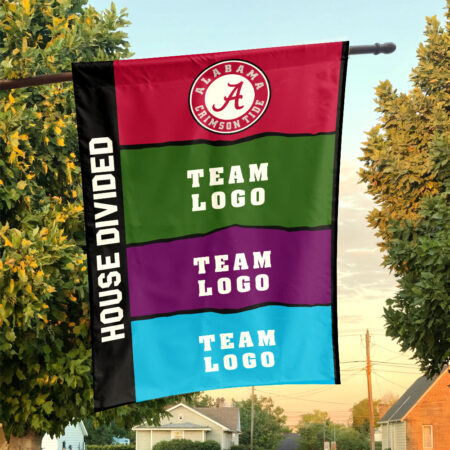 Alabama vs Custom Team House Divided Flag, NCAA Rival Flag