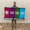 Alabama vs Custom Team House Divided Flag, NCAA Rival Flag 2 Alabama vs Custom Team House Divided Flag, NCAA Rival Flag