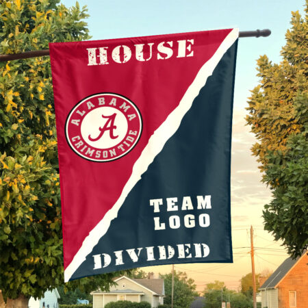 Alabama vs Custom Team House Divided Flag, NCAA Rivalry Flag Alabama vs Custom Team House Divided Flag, NCAA Rivalry Flag