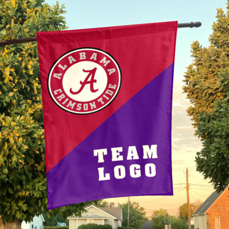 Alabama vs Custom Team House Divided Flag, NCAA Spirit Flag