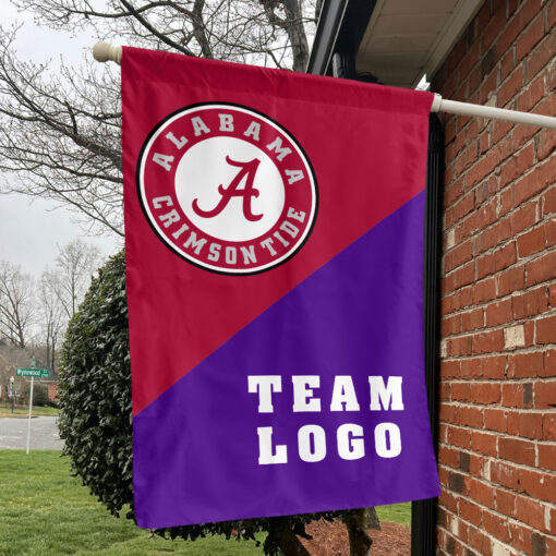 Alabama vs Custom Team House Divided Flag, NCAA Spirit Flag Alabama vs Custom Team House Divided Flag, NCAA Spirit Flag
