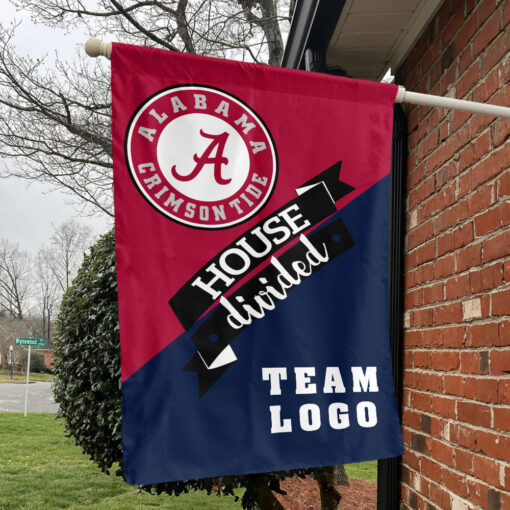 Alabama vs Custom Team House Divided Flag, NCAA Split Flag Alabama vs Custom Team House Divided Flag, NCAA Split Flag